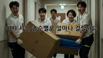 이사 시간, 층수별로 얼마나 걸릴까요?