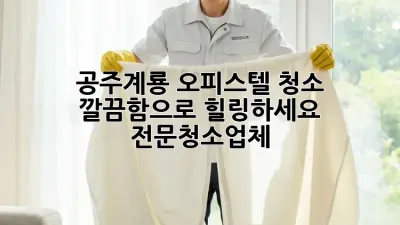 ✨ 공주/계룡 오피스텔 청소, ✨ 깔끔함으로 힐링하세요! #전문청소업체